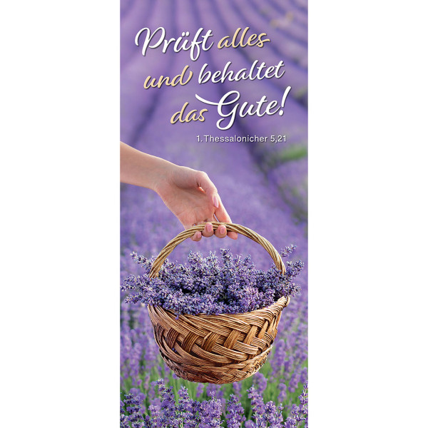 Lavendel Feld Korb Hand