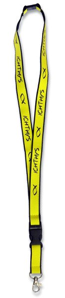 Lanyard 'Ichthys' neon-gelb