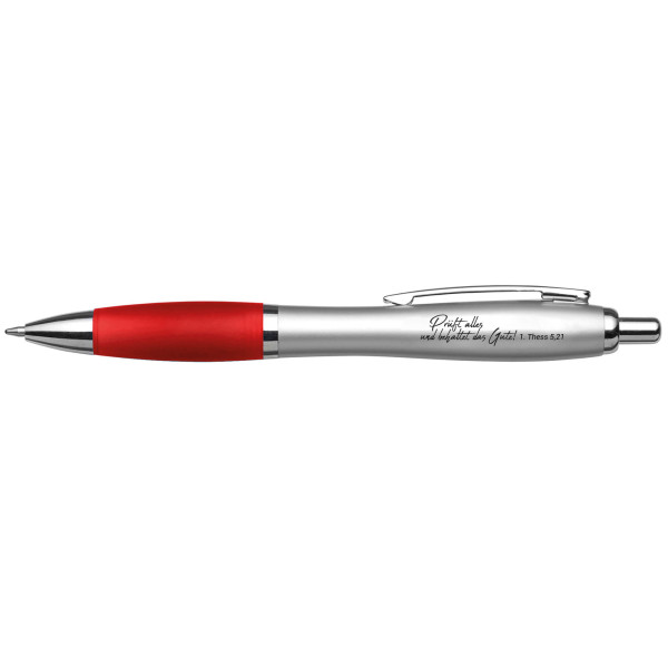 Kugelschreiber Rot Silber