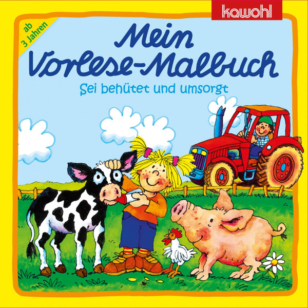 Bauernhof / Kuh / Schwein / Mädchen / Traktor