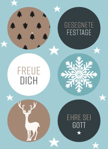 Sticker-Karte 'Weihnachtssticker 1'